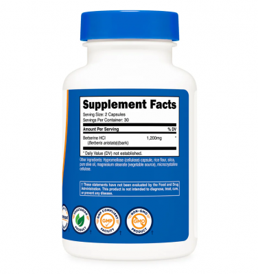 Berberine HCl 600mg 60cap