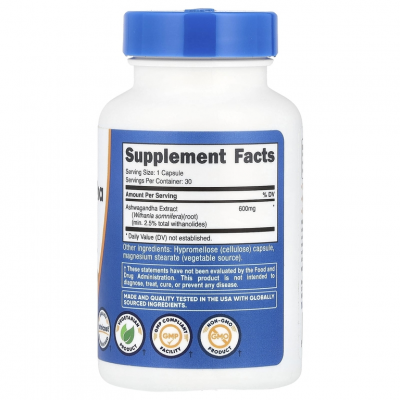 Ashwagandha 600mg 30cap