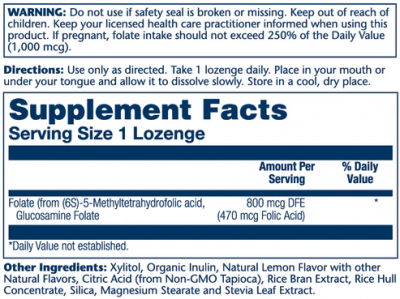 Methyl Folate 800mcg 60 lozenges