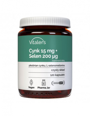 Cynk (Zinc) 15mg + Selen 200mcg 120cap